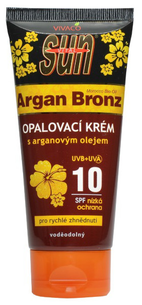 Obrázok Vivaco Opaľovací krém s arganovým olejom SPF10 100ml