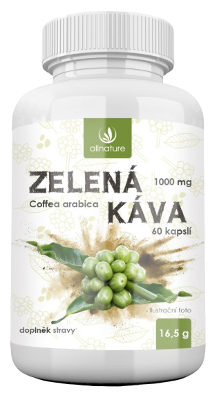 Obrázok ALLNATURE Zelená káva 1000 mg 60 kapsúl