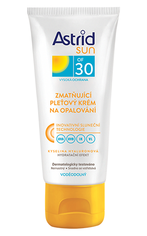 Obrázok ASTRID SUN Hydratačný pleťový krém na opaľovanie SPF 30 75 ml (8592297000570)