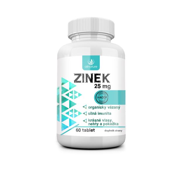 Obrázok Allnature Zinek 25 mg 60 tablet