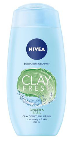 Obrázok Nivea Clay Fresh Ginger & Basil sprchový gél s ílom  250 ml