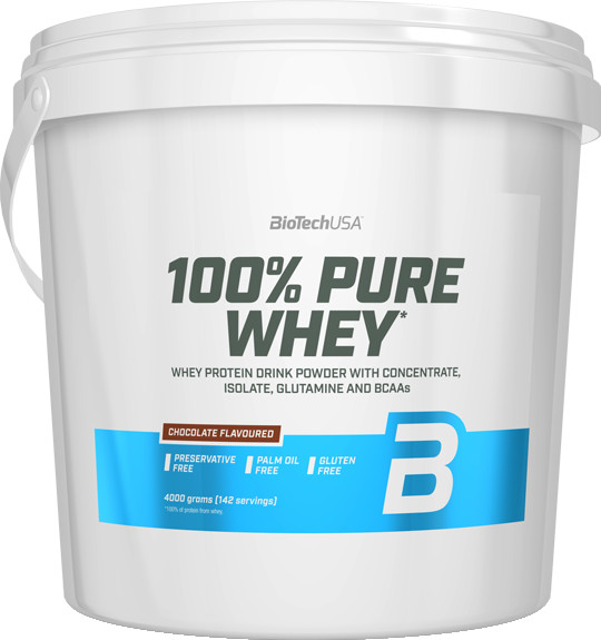 Obrázok BiotechUSA PURE WHEY (vedro) 4000 g jahoda