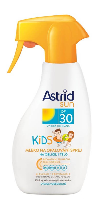 Obrázok ASTRID SUN Detské mlieko na opaľovanie sprej SPF 30 200 ml (8592297000631)