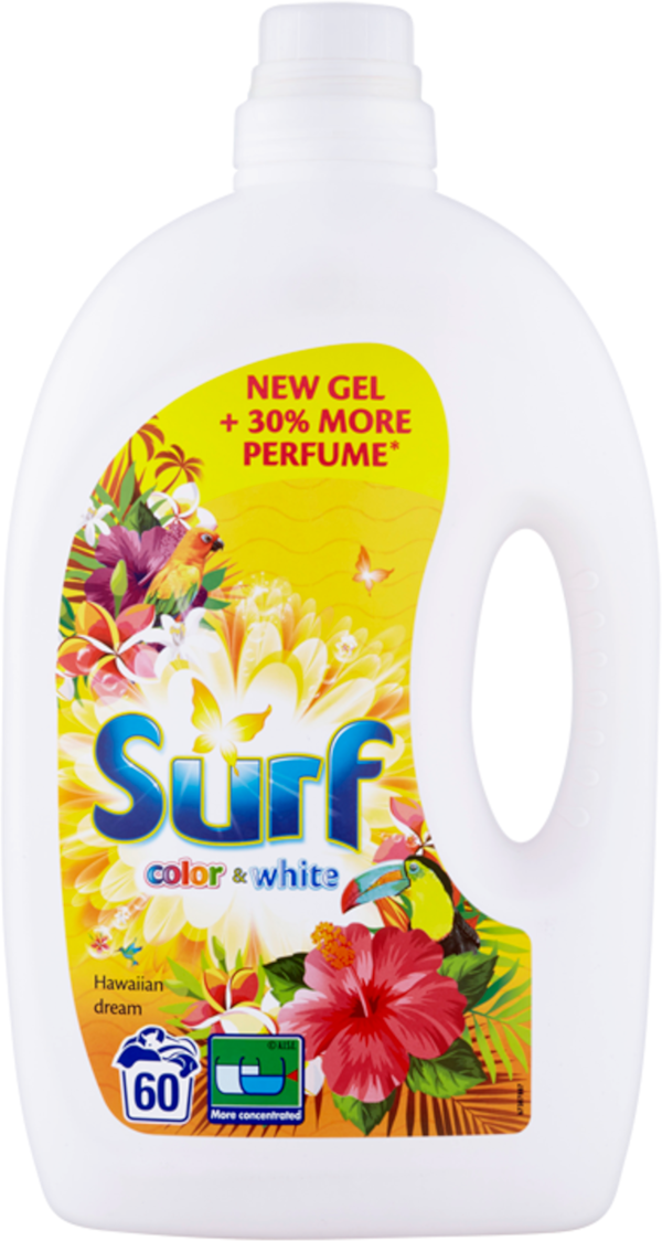 Obrázok SURF Color + White Hawaiian dream (60 dávok) - prací gél