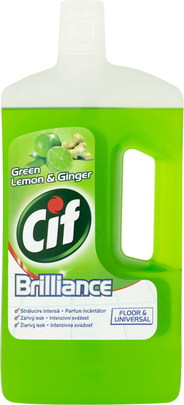 Obrázok CIF Brillance Green Lemon & Ginger Floor & Universal 1 l (8717163882009)