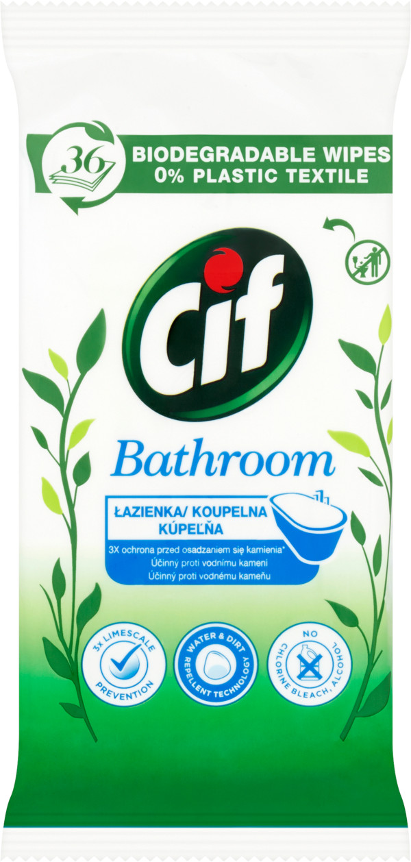 Obrázok Cif Bathroom čistiace utierky 36 ks