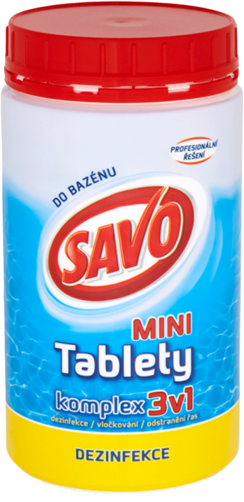 Obrázok SAVO Chlórové tablety mini komplex 3v1 0,8 kg (67199917)