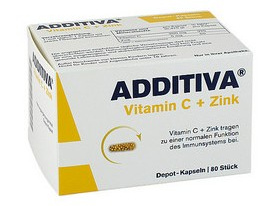 Obrázok ADDITIVA Vitamín C+ zinok 60 kapsúl