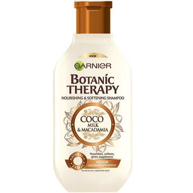 Obrázok Garnier Botanic Therapy Coco Milk & Macadamia vyživujúci šampón pre suché a hrubé vlasy  250 ml