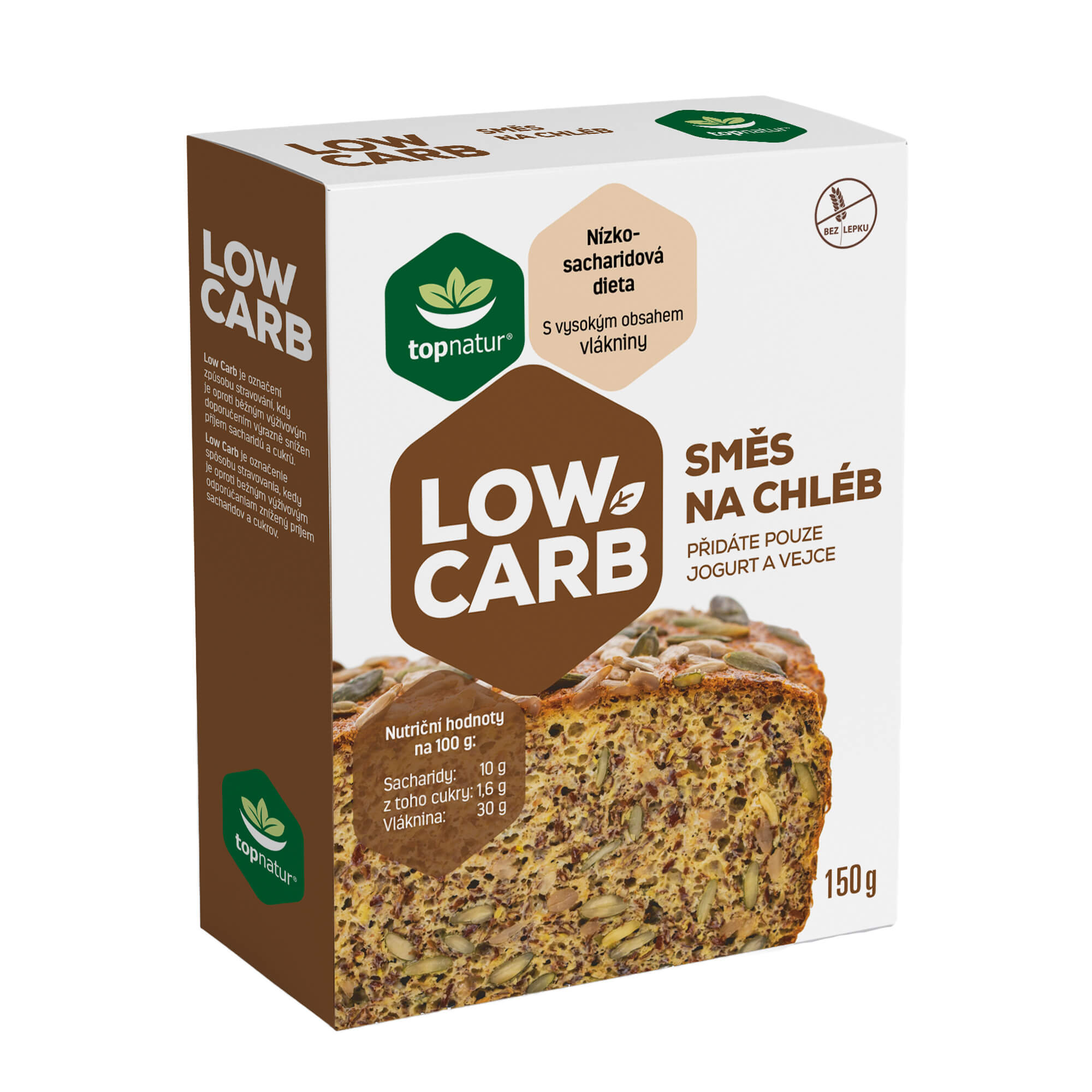 Obrázok topnatur ZMES NA CHLIEB LOW CARB bezgluténová, s obsahom vlákniny 1x150 g