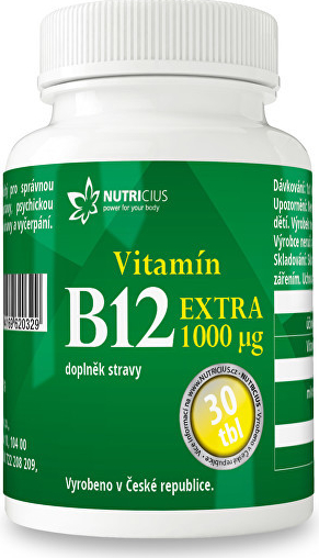 Obrázok NUTRICIUS Vitamín B12 Extra 1000 g 30 tabliet