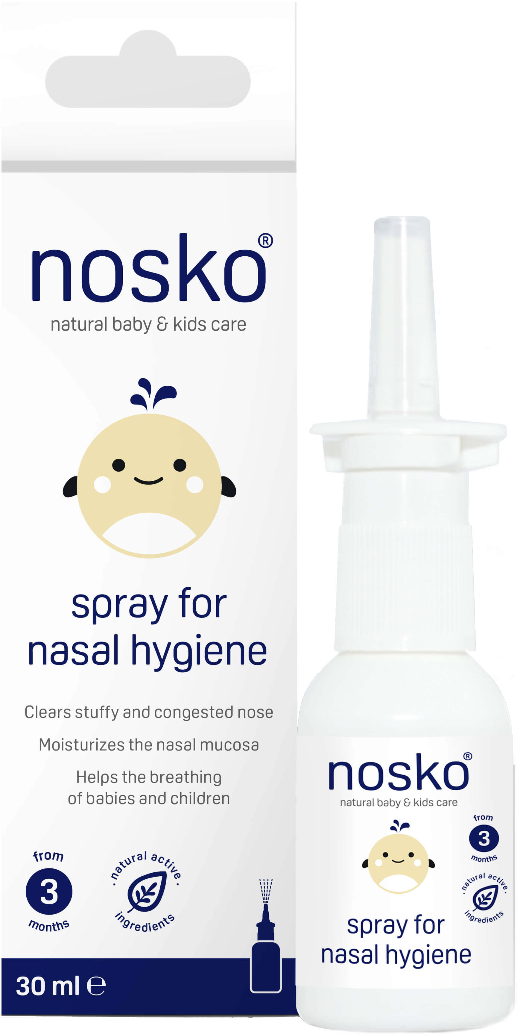 Obrázok nosko sprej pre nosovú hygienu izotonická morská voda 1x30 ml