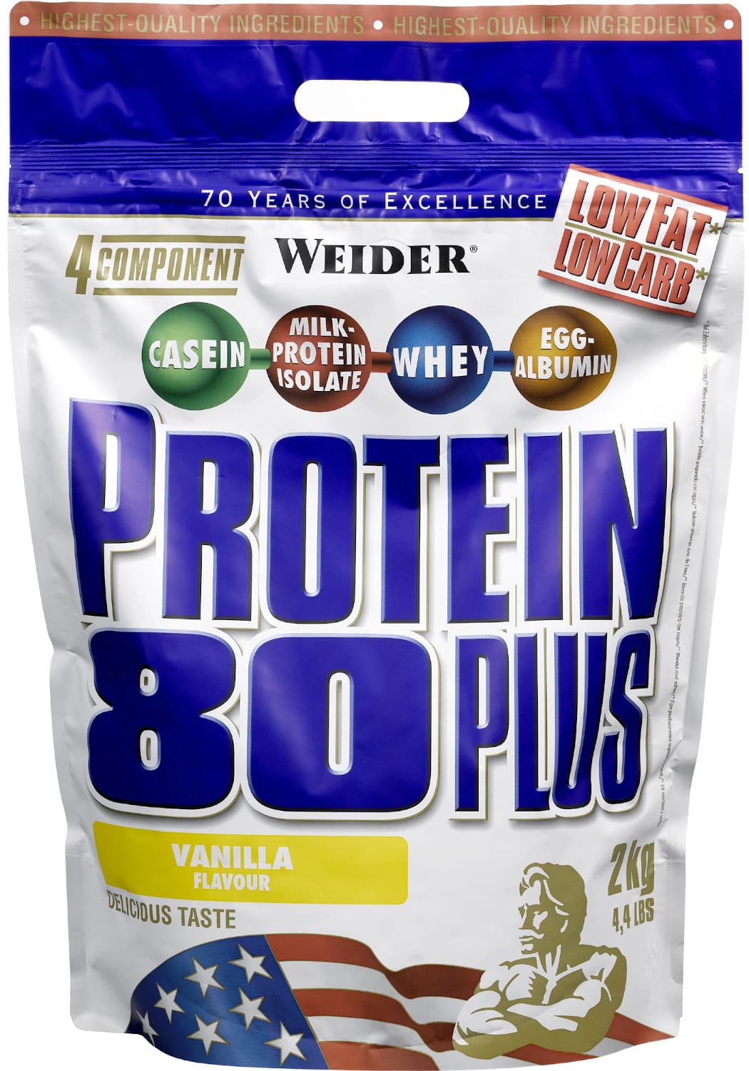 Obrázok Weider Potein 80 PLUS 2000 g - vanilka