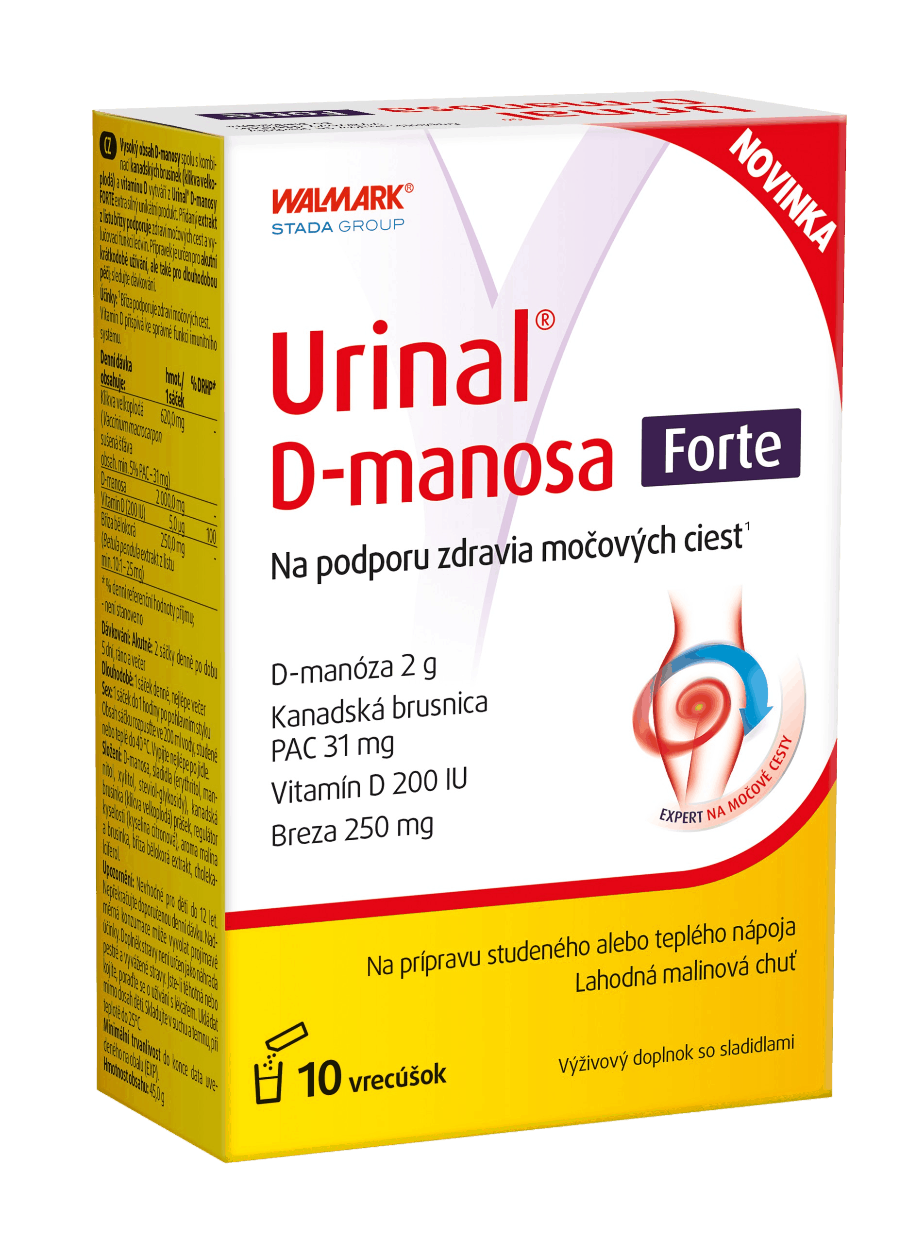 Obrázok WALMARK Urinal D-manosa Forte vrecúška 1x10 ks