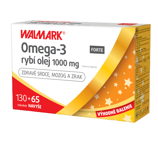 Obrázok WALMARK Omega-3 rybí olej FORTE PROMO 2020 cps 130+65 navyše (195 ks)