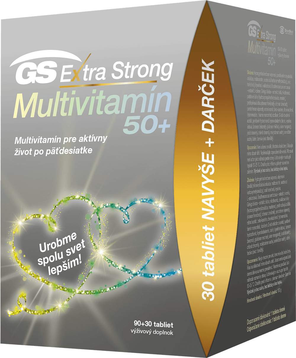 Obrázok GS Extra Strong Multivitamín 50+ 2020 tbl 90+30 navyše (120 ks)