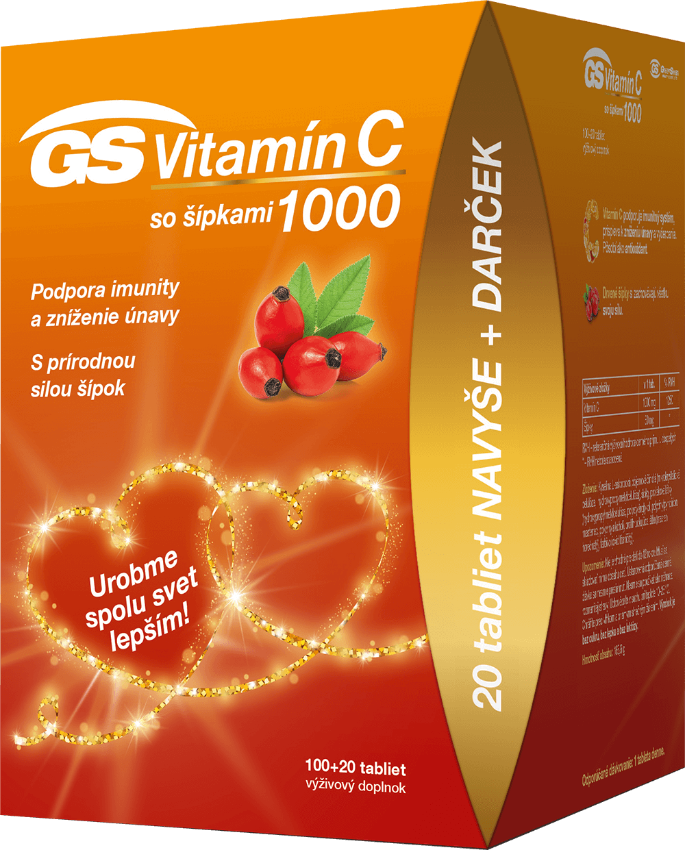 Obrázok GS Vitamín C 1000 so šípkami darček 2020