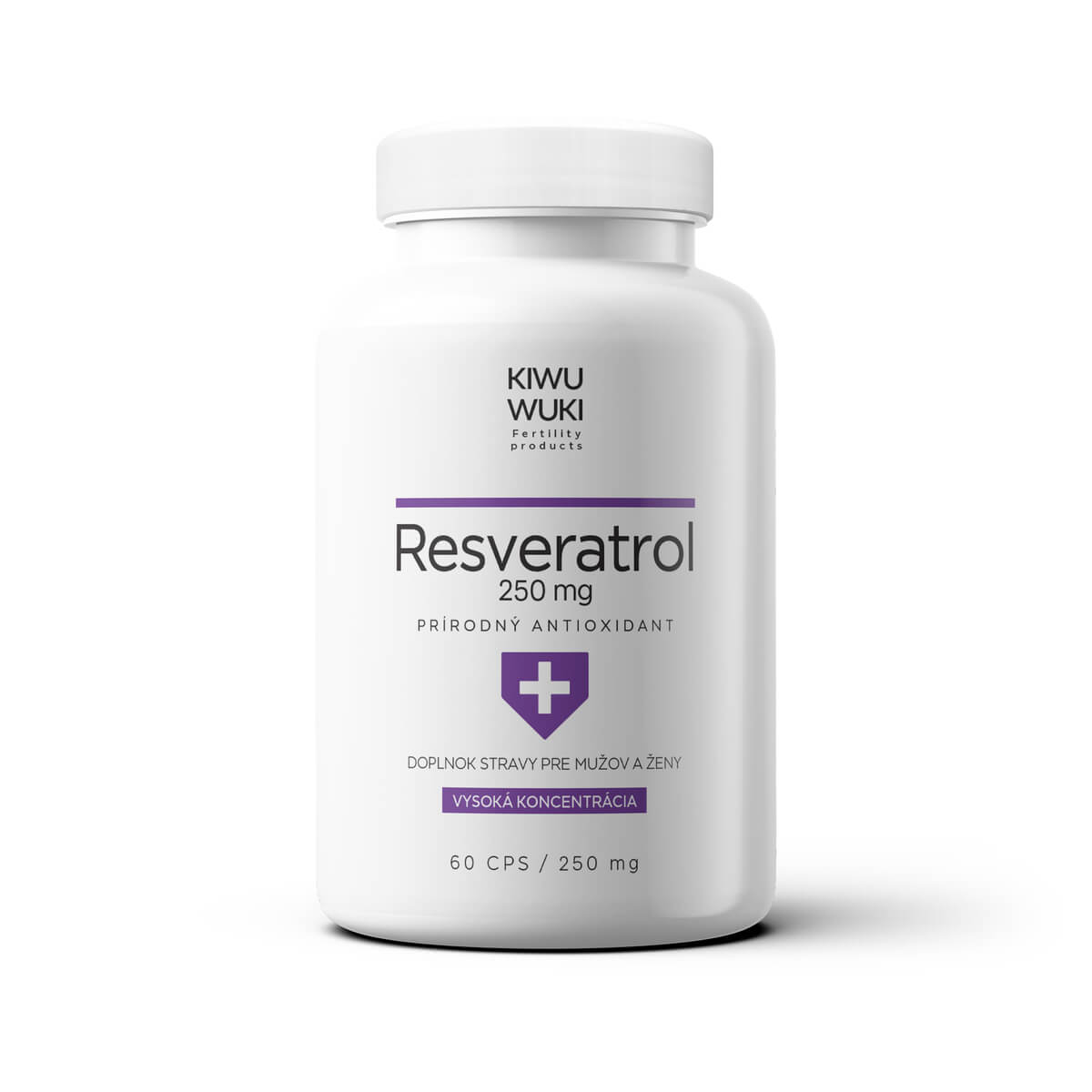 Obrázok KIWU WUKI Resveratrol 250mg 60cps