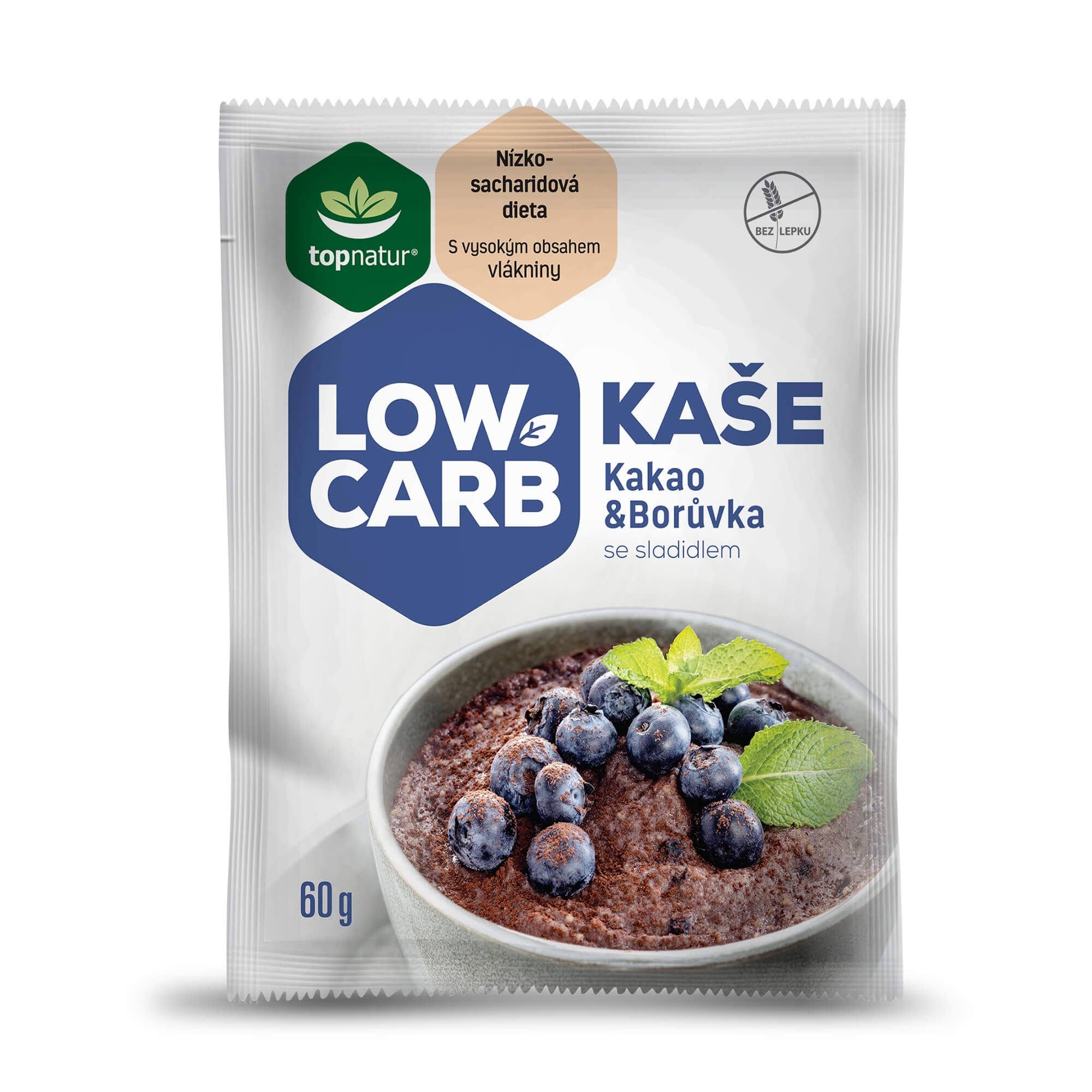 Obrázok topnatur LOW CARB KAŠA Kakao Čučoriedka