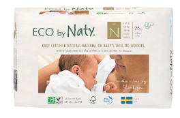 Obrázok NATY NATURE BABYCARE 0 NEWBORN, 25 ks (1-4,5 kg) - jednorazové plienky