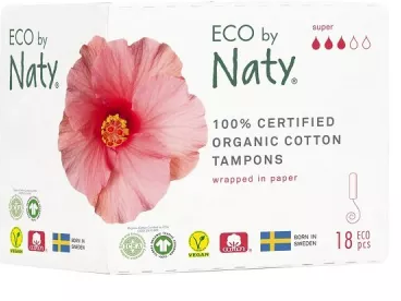 Obrázok  Naty Nature Babycare Tampóny dámske Super 18ks Naty Nature Babycare 