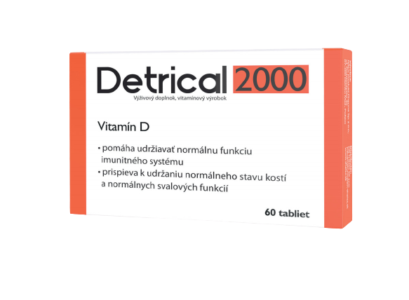 Obrázok Detrical 2000 Vitamín D 60 tabliet, 2000 IU