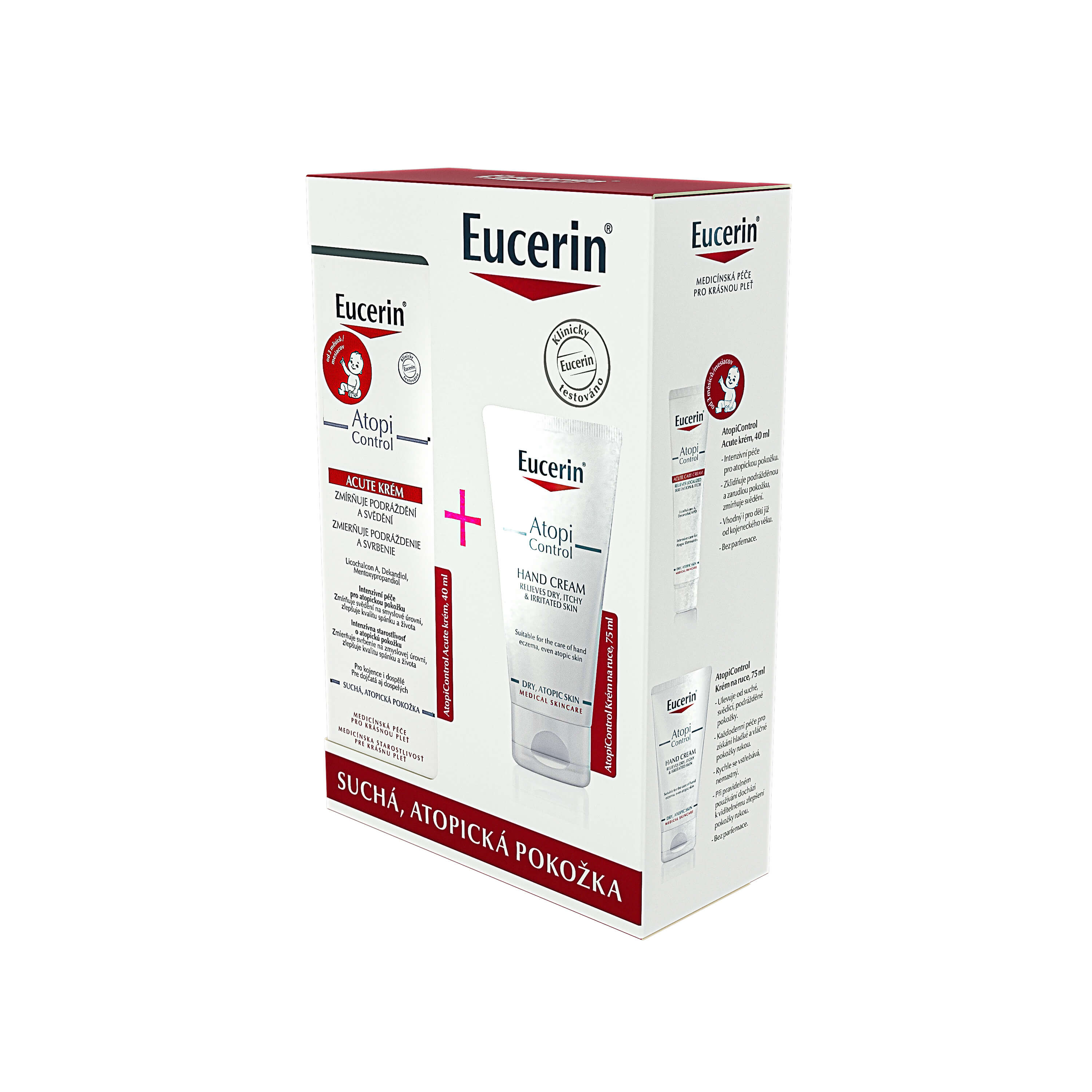 Obrázok Eucerin ATOPI Control Kazeta Acute krém 40 ml + krém na ruky 75 ml (Vianoce.2020) 1x1 set