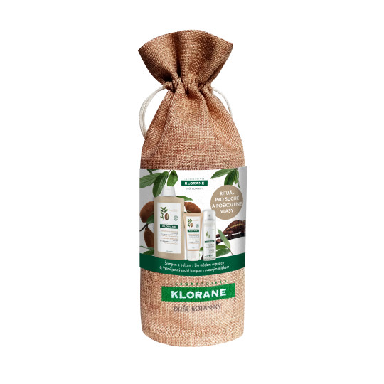 Obrázok KLORANE XMASS CUPUACU rituál suché a poškodené vlasy (šampón 400 ml + balzam 50 ml + suchý šampón 50 ml) 1x1 set