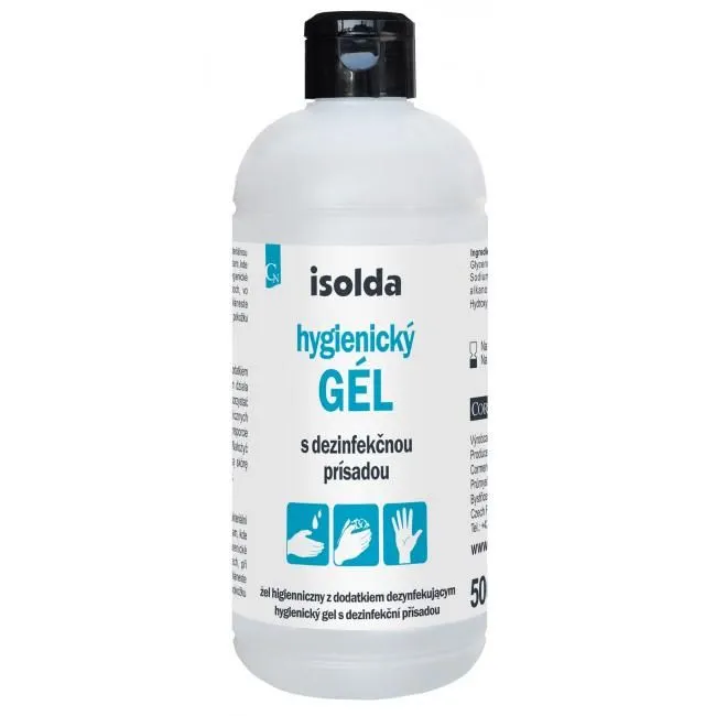 Obrázok Hygienicky gél ISOLDA s dezinfekčnou prísadou bezoplachový 500ml , LC_HY999990