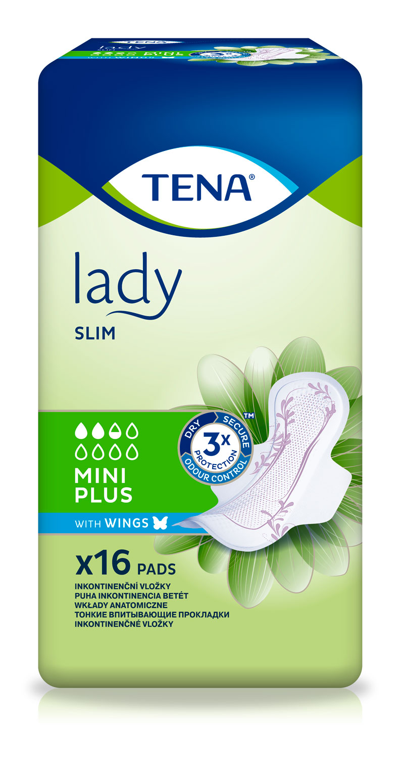 Obrázok TENA Lady Slim MINI PLUS WINGS absorpčné vložky 1x16 ks