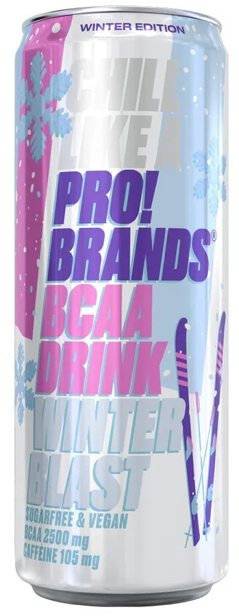 Obrázok PRO!BRANDS BCAA Drink Winter blast - jahoda/malina 330ml