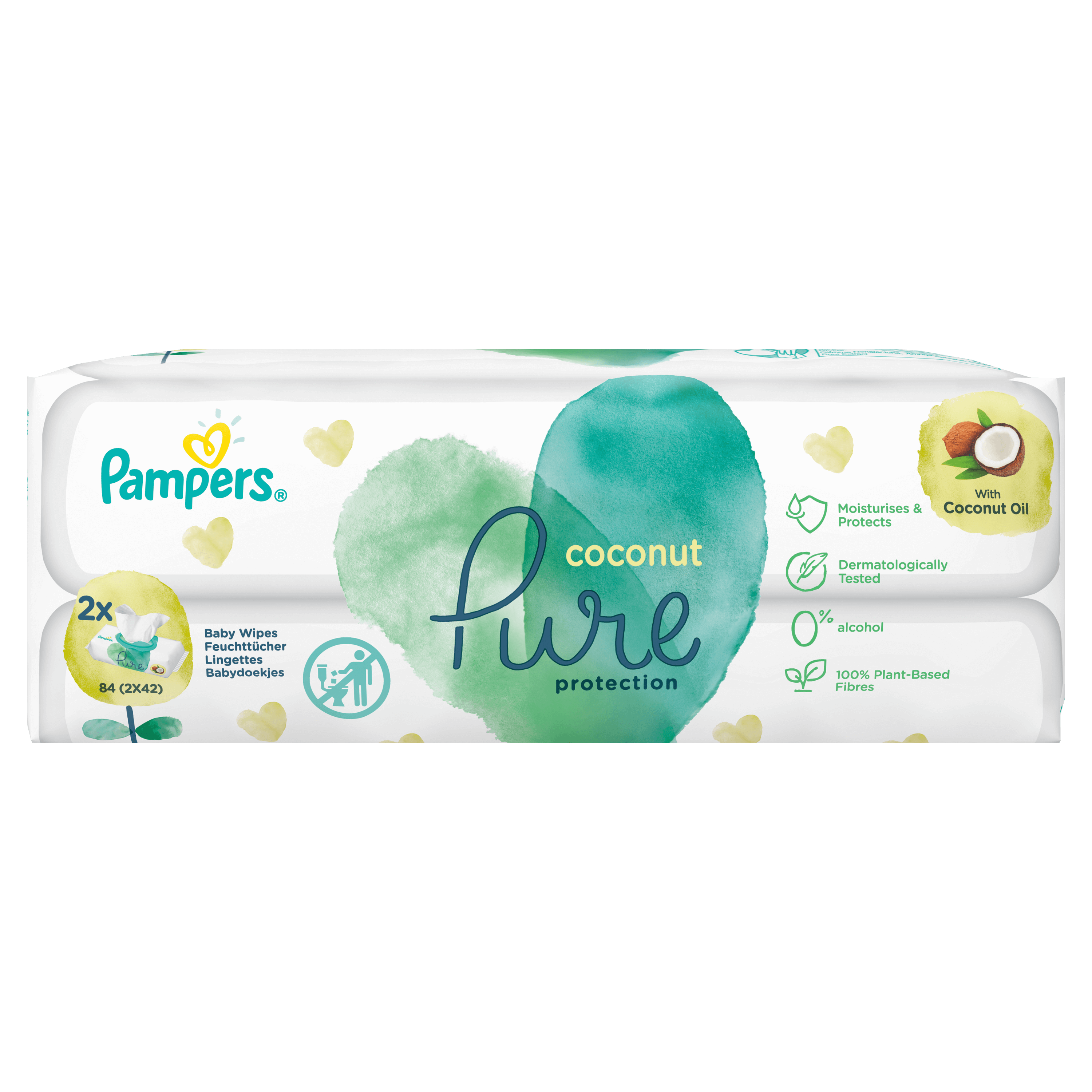 Obrázok PAMPERS Coconut Pure 84 ks (8001841708874)