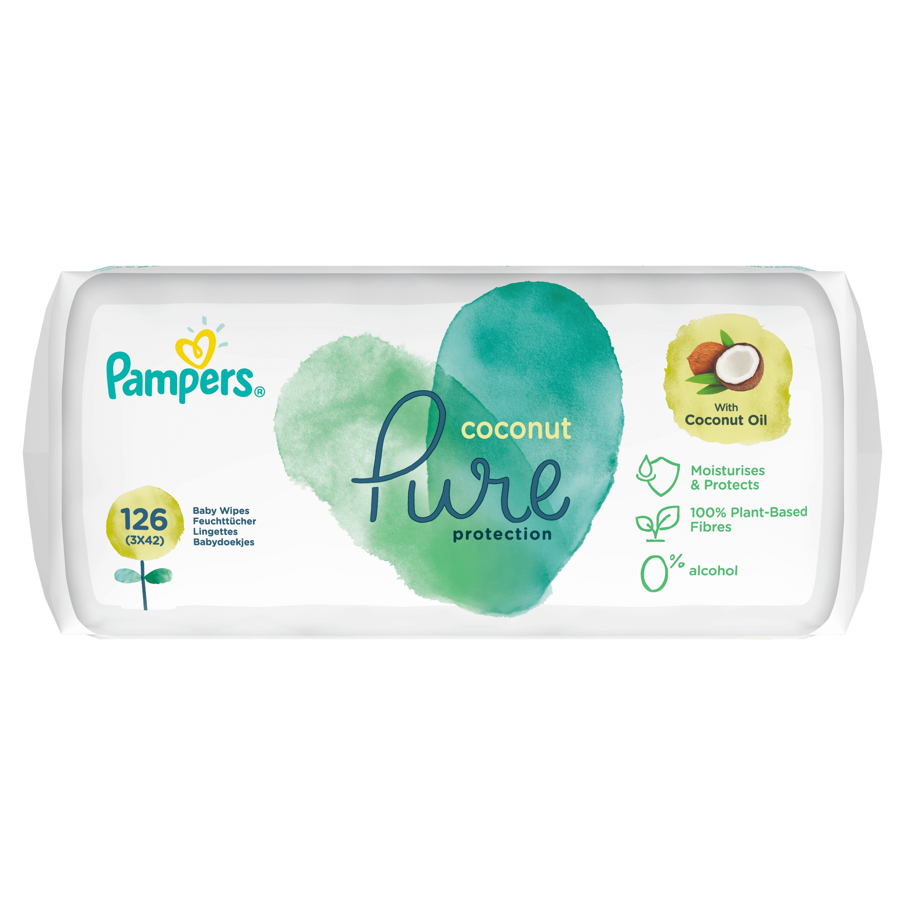 Obrázok PAMPERS Coconut Pure 126 ks (8001841708942)