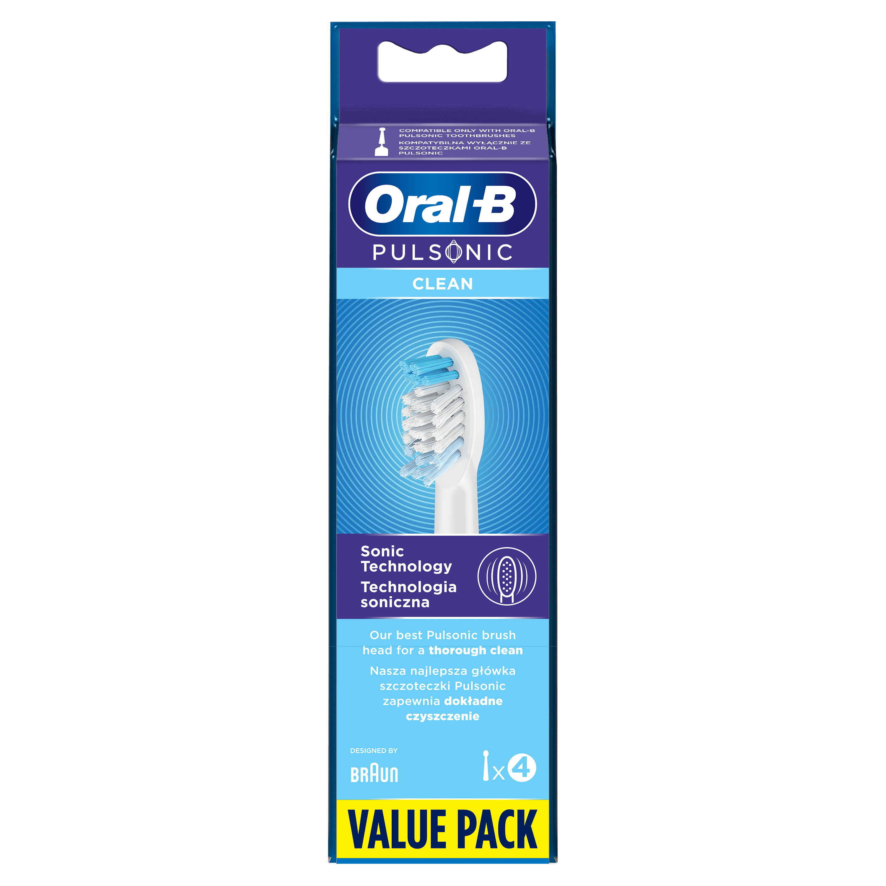 Obrázok Oral-B Pulsonic náhradné hlavice pre sonickú kefku 4ks