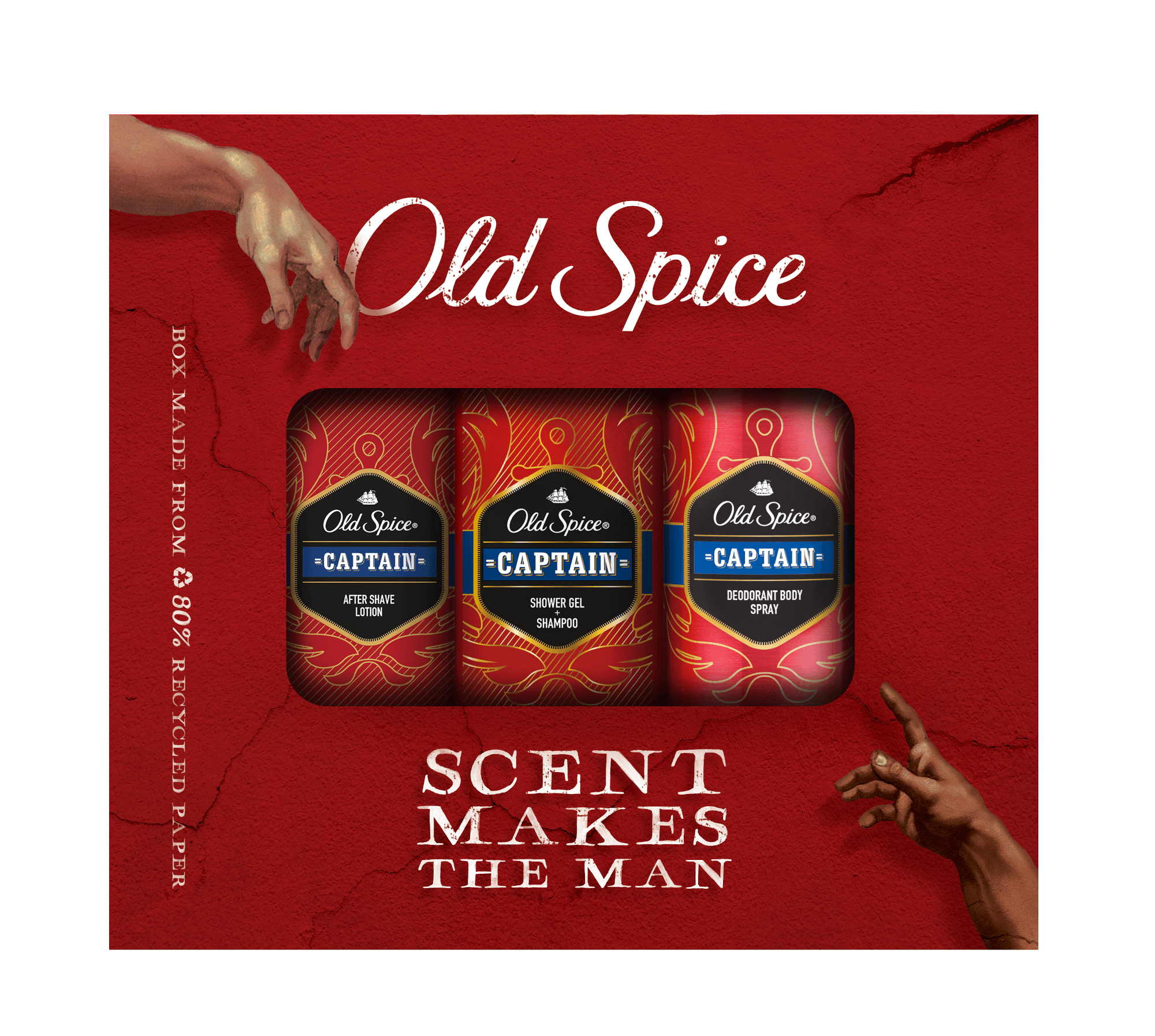 Obrázok Old Spice Darčekové balenie Captain Deo spray 150ml + SG250 + Voda po holení 100ml