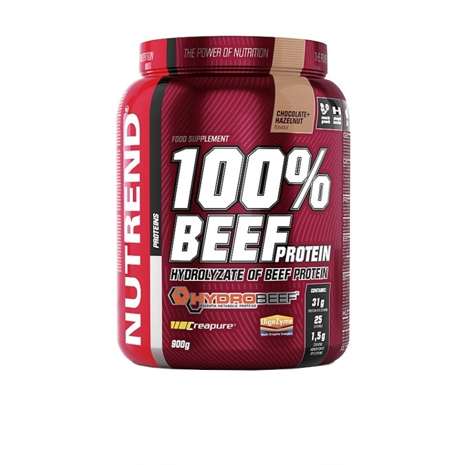 Obrázok nápoj Nutrend 100% BEEF PROTEIN 900g čokoláda+oříšek