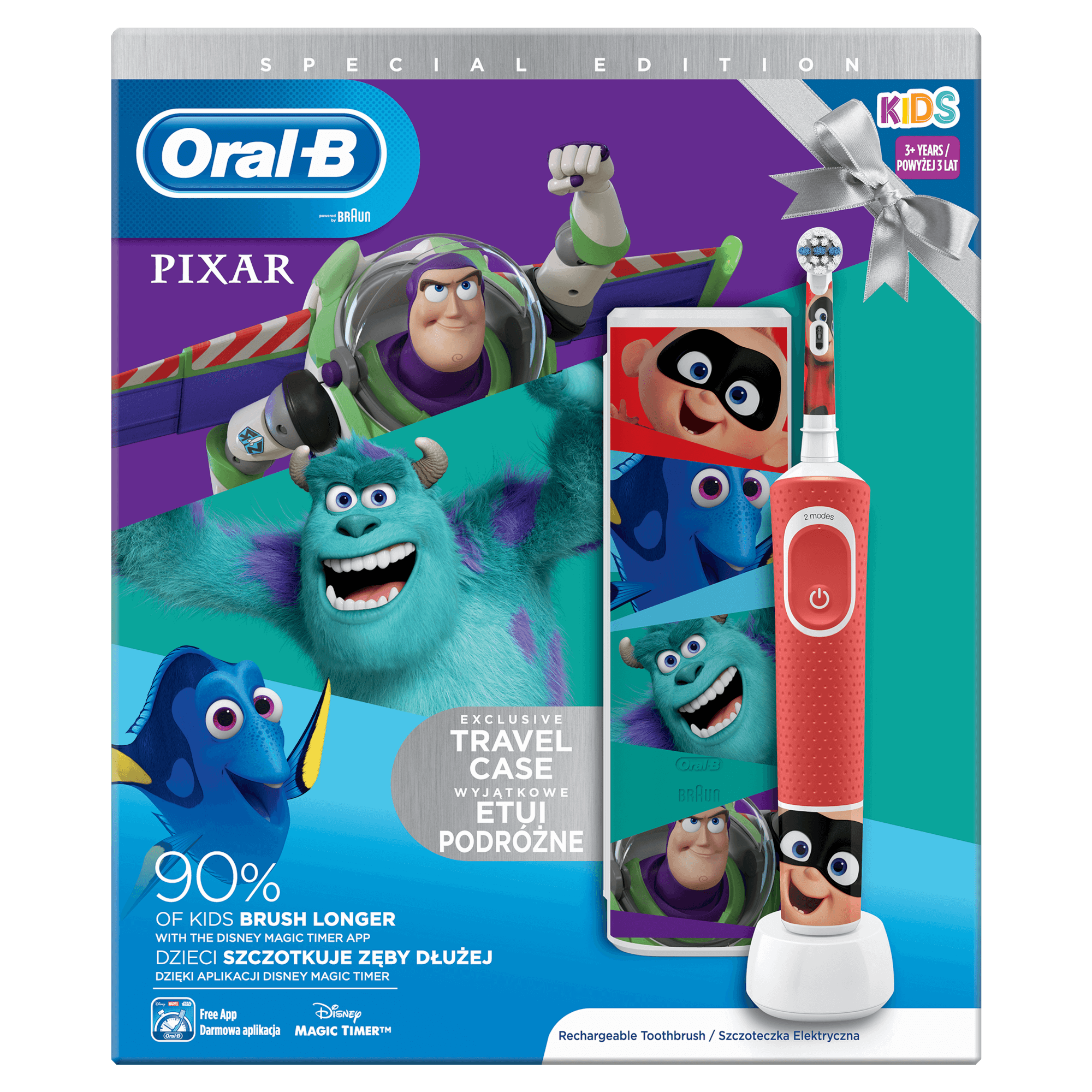 Obrázok Oral-B Vitality Kids Pixar + Cestovní Pouzdro (4210201314615)