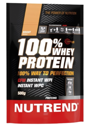 Obrázok Nutrend 100 % Whey Protein, 500 g, Biscuit (VS-032-500-BI)