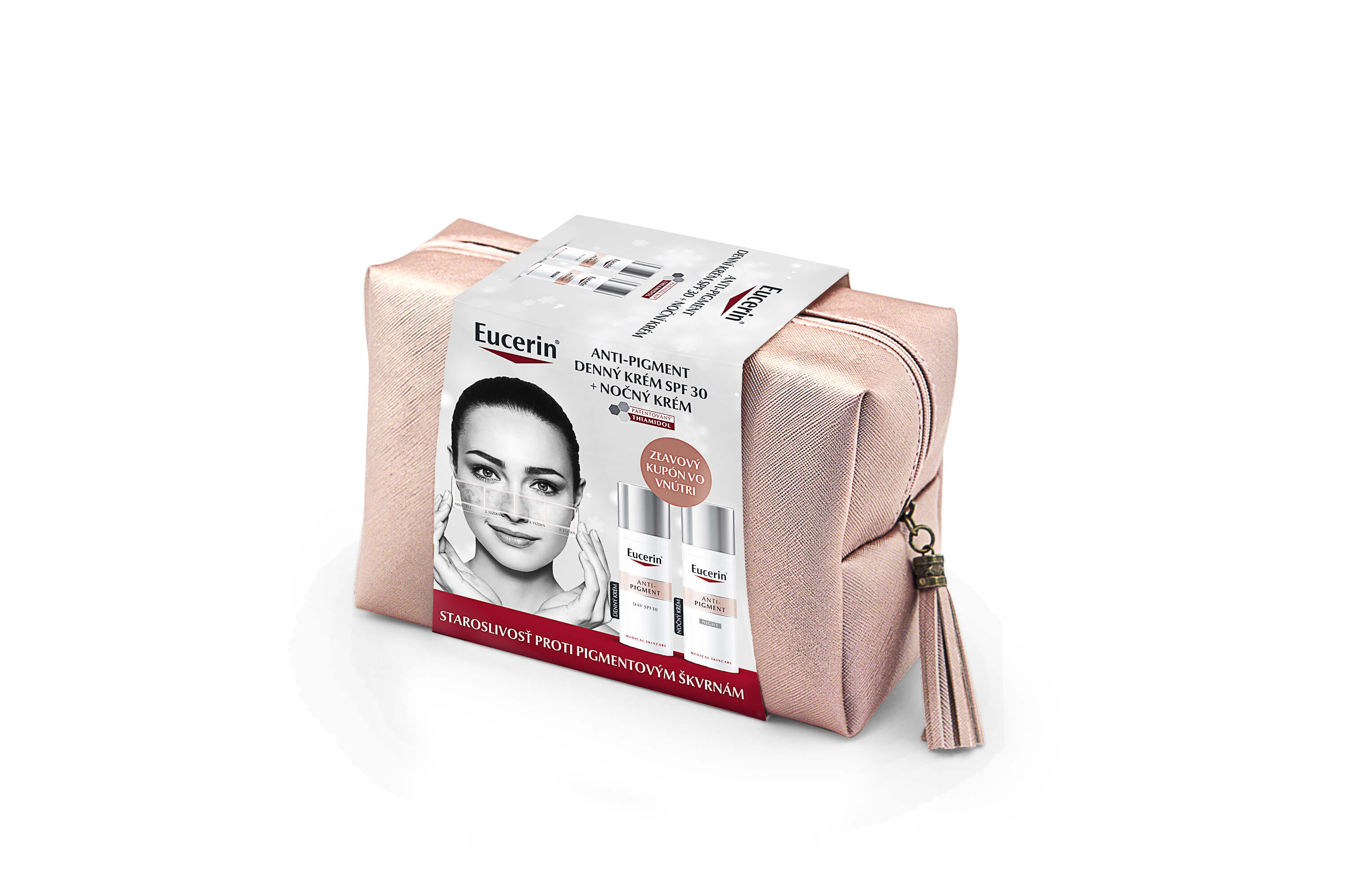 Obrázok Eucerin ANTIPIGMENT Kazeta denný krém 50 ml + nočný krém 50 ml v taštičke (Vianoce 2020) 1x1 set