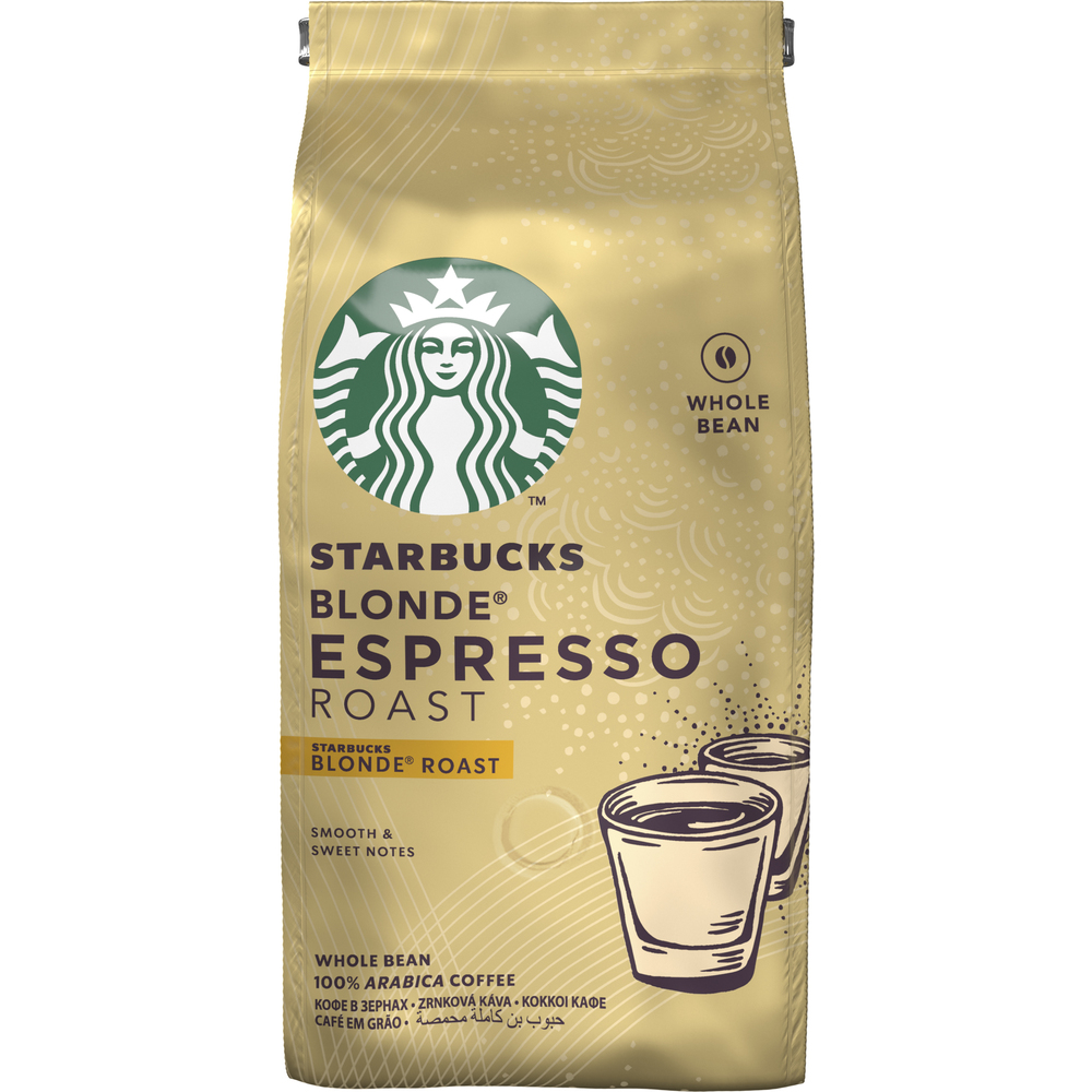 Obrázok Starbucks Blonde Espresso Roast, zrnková káva, 200 g (7613036932073)