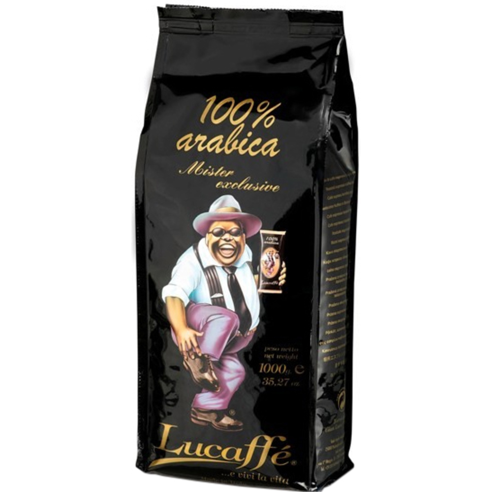 Obrázok Lucaffé Mr.Exclusive 100 % Arabica, 1000 g, zrnková (Lucaffe 100% ARABICA Mr Exclusive)