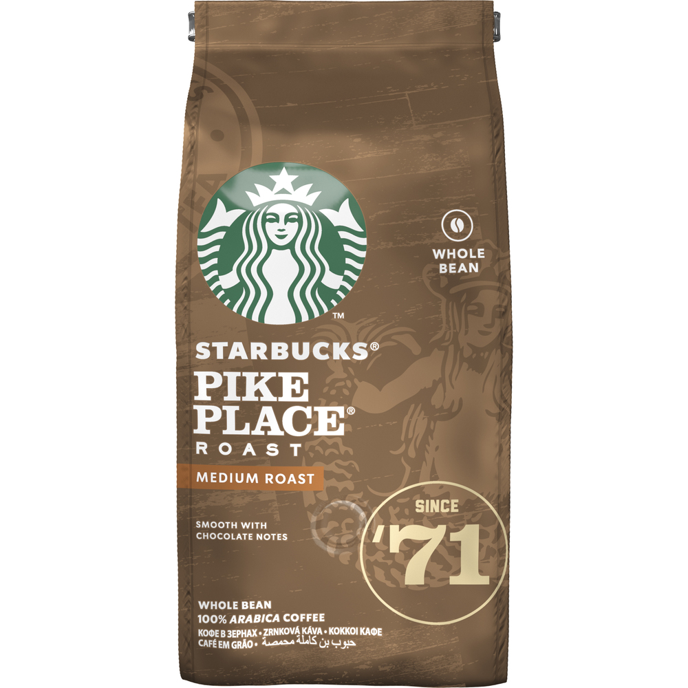 Obrázok Starbucks Pike Place Espresso Roast, zrnková káva, 200 g (7613036932271)