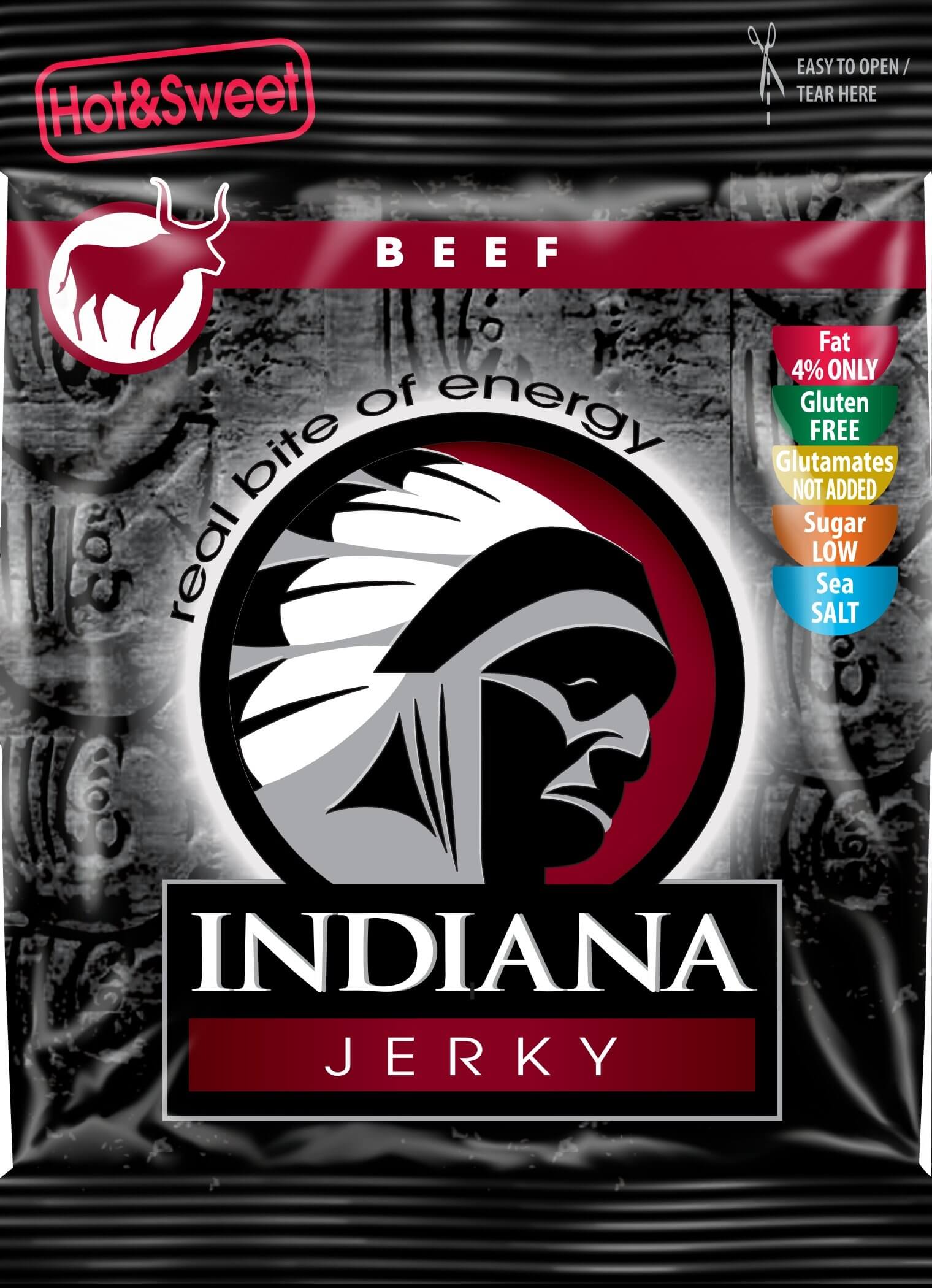 Obrázok Jerky beef (hovädzie) Hot & Sweet 25g (8594055300250)