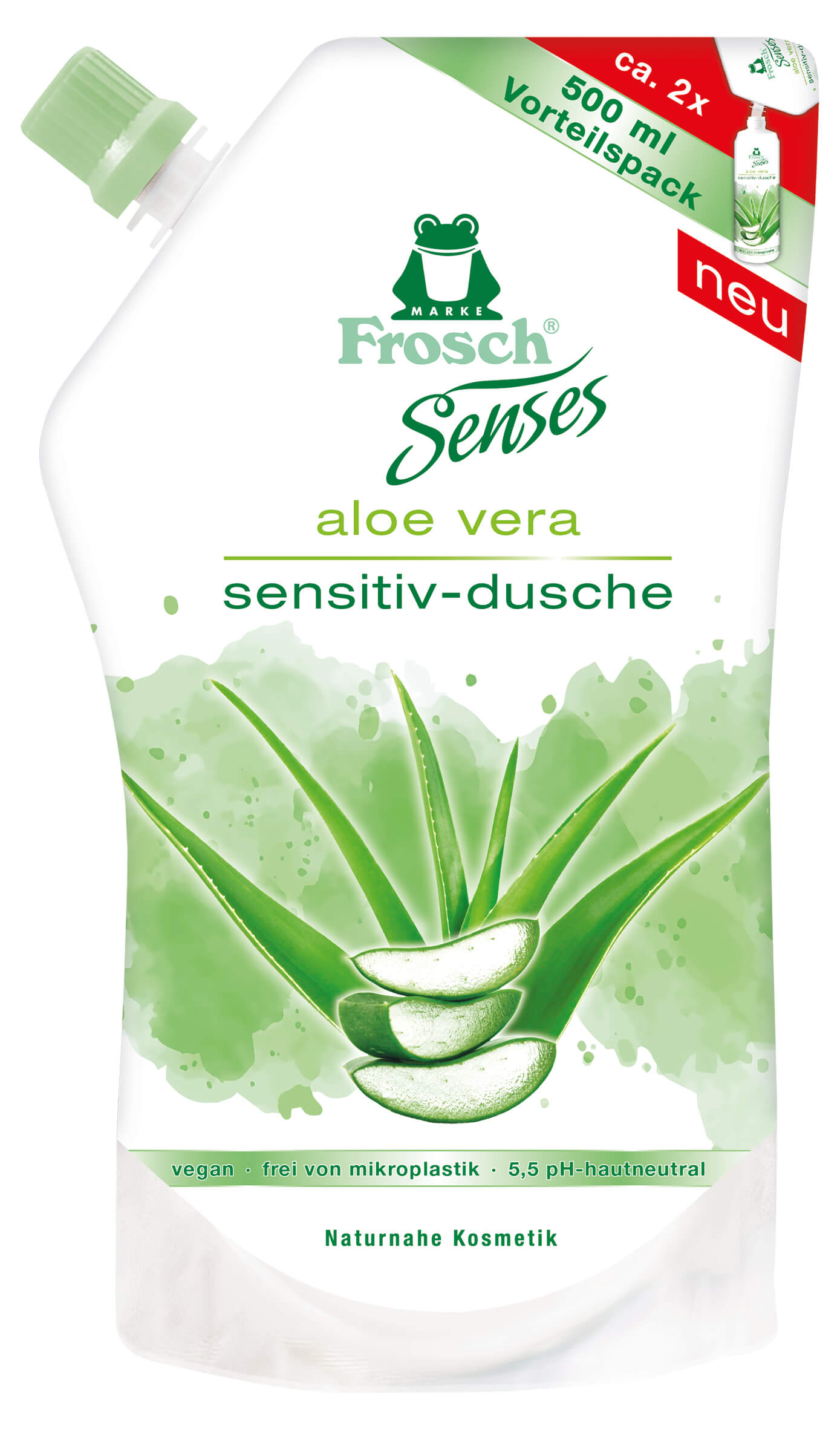 Obrázok FROSCH Eko Senses Sprchovací gél Aloe Vera 500 ml (4001499954283)