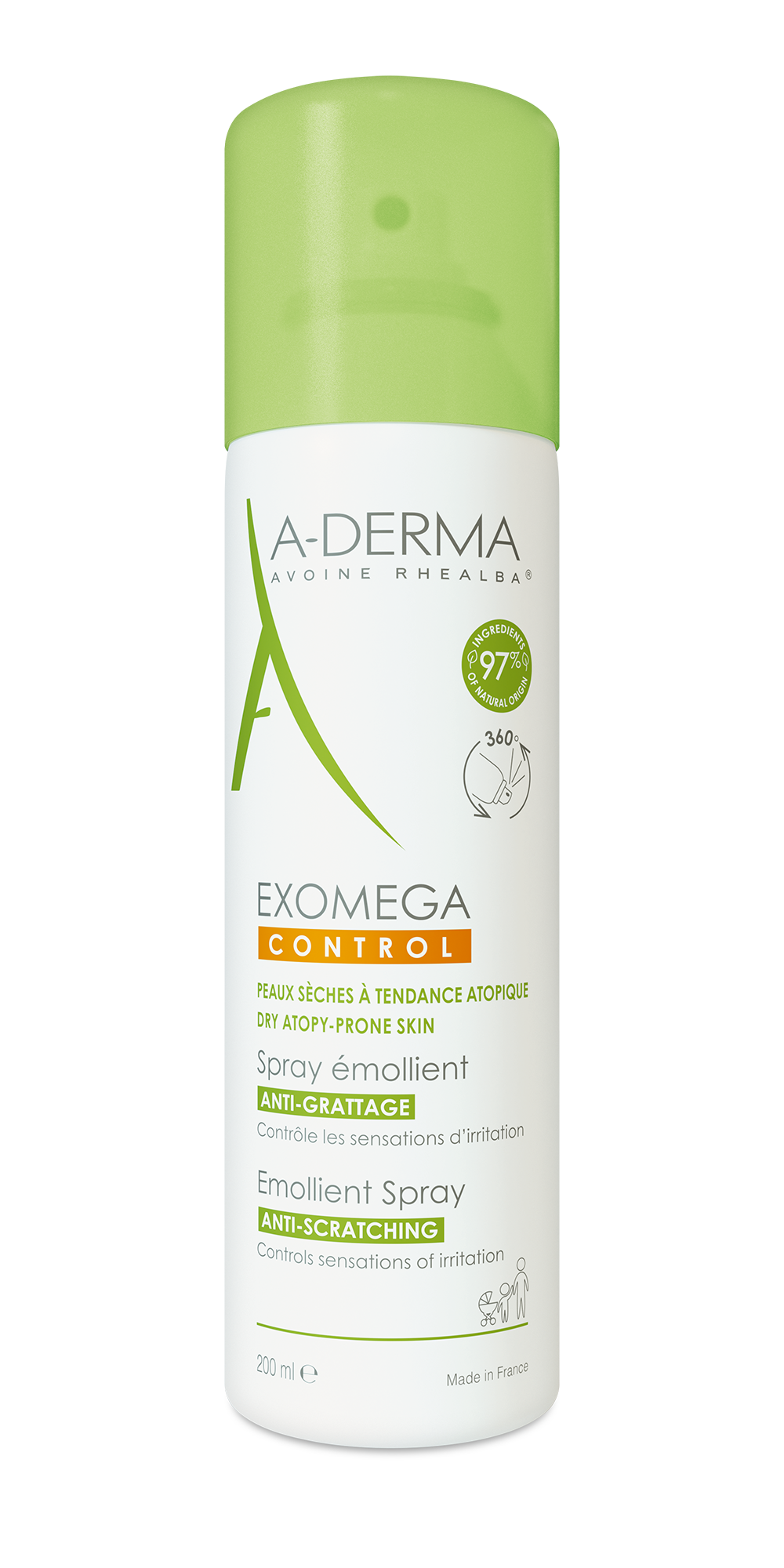 Obrázok A-DERMA EXOMEGA CONTROL SPRAY EMOLLIENT emolienčný sprej proti škrabaniu 1x200 ml