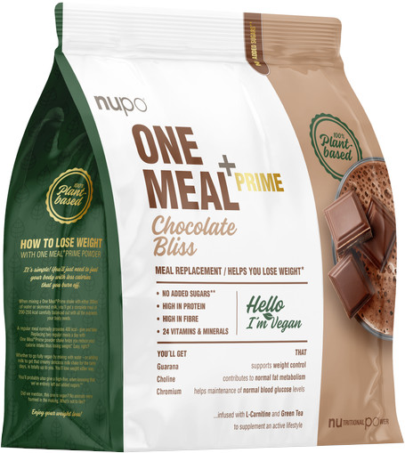 Obrázok NUPO DIÉTNY NÁPOJ ČOKOLÁDA ONE MEAL +PRIME VEGAN náhrada jedla 1x 360g