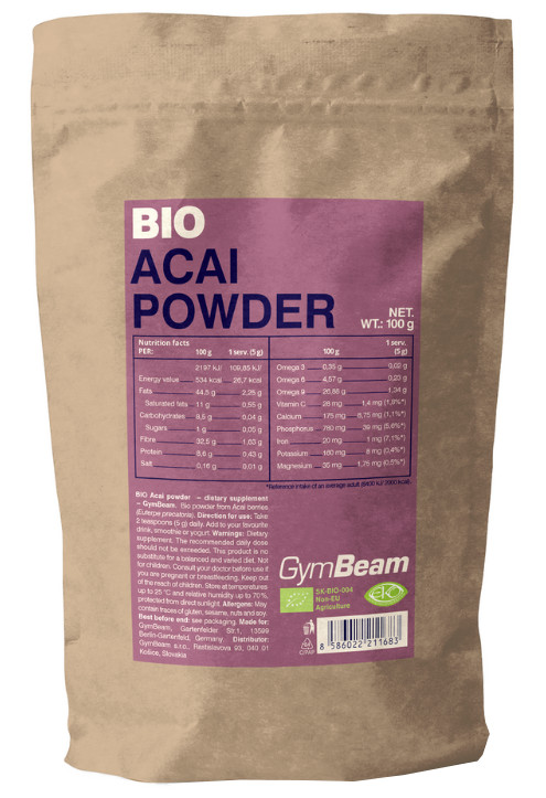 Obrázok GymBeam BIO Acai prášok 100 g