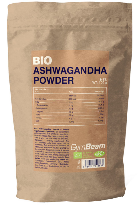 Obrázok GymBeam BIO Ashwagandha prášok 100 g