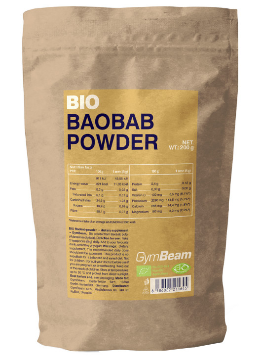 Obrázok GymBeam BIO Baobab prášok 200 g