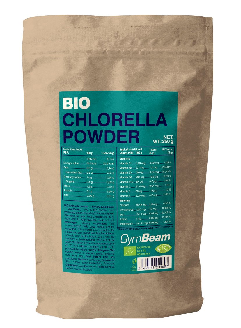 Obrázok GymBeam Bio Chlorella prášok 250 g